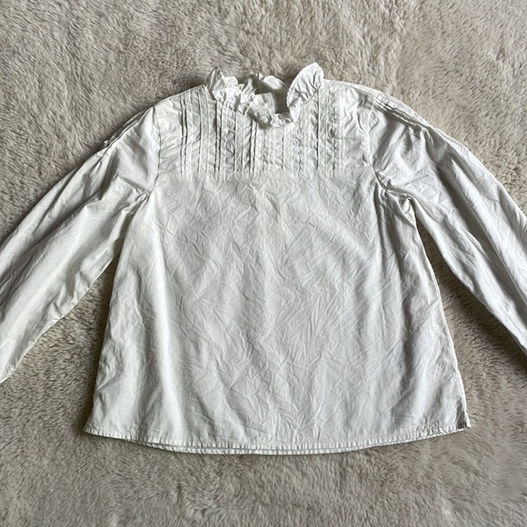 Janie and Jack | White Pintuck Ruffle Collar Blouse | 8 - Picture 8 of 16